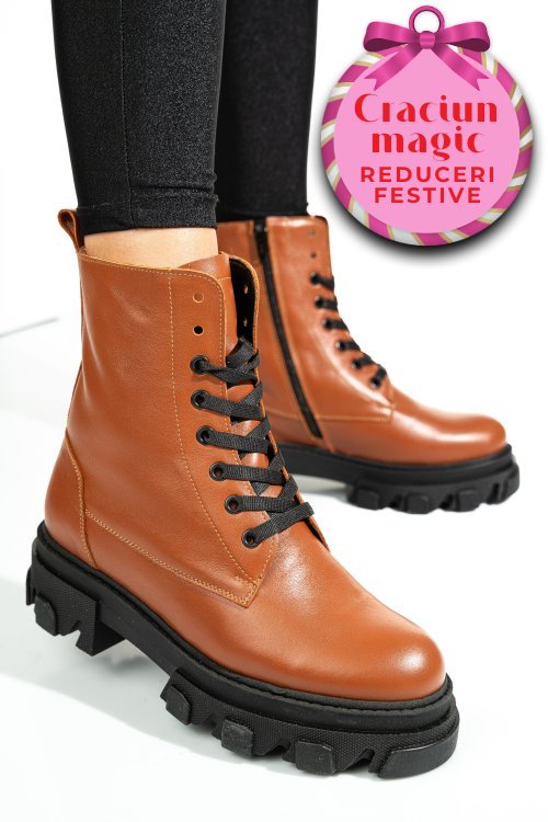 Ghete maro piele naturala 1s7724