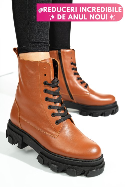 Ghete maro piele naturala 1s7724