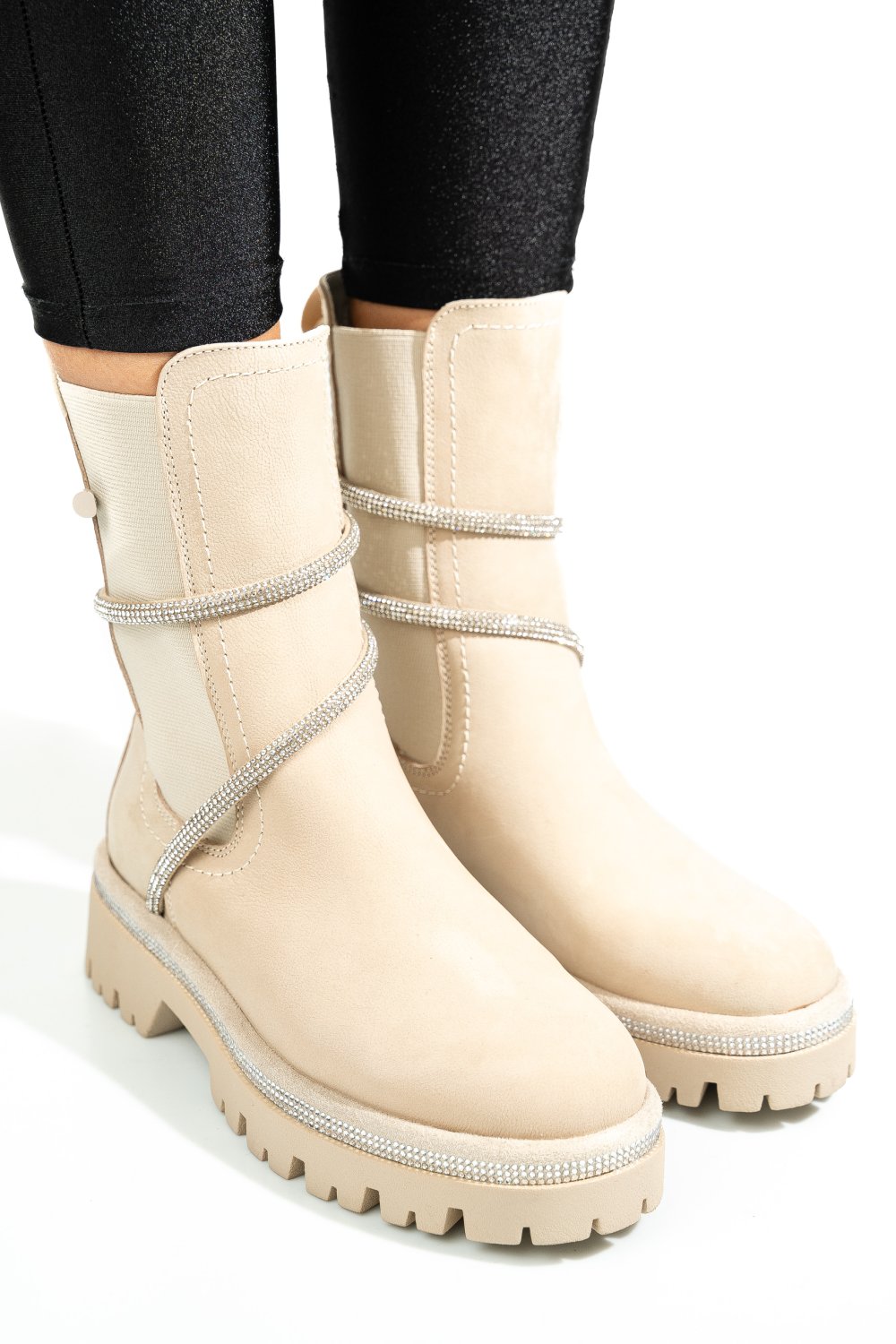 GHETE BEJ PIELE NATURALA 0S779456