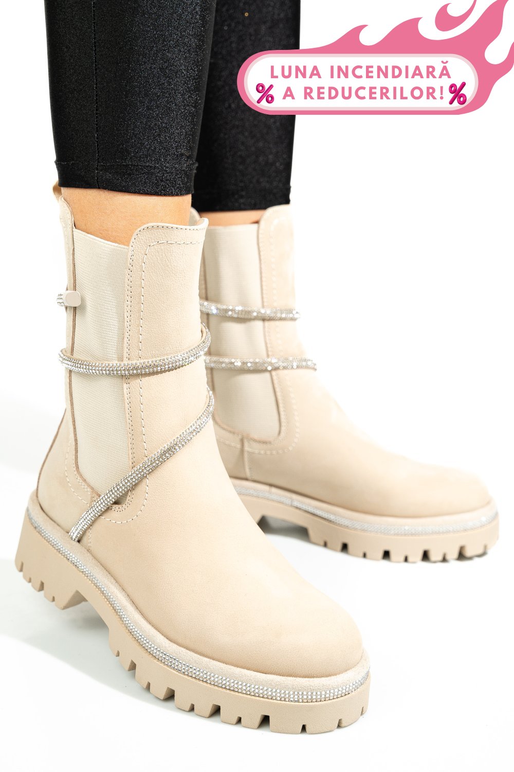 GHETE BEJ PIELE NATURALA 0S779456