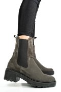 GHETE GRI PIELE NATURALA INTOARSA 2S7724