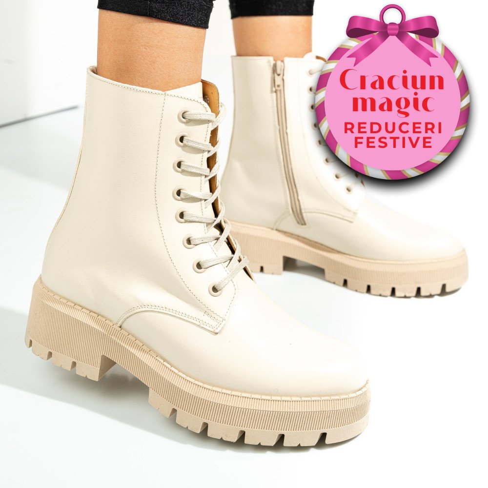 GHETE DAMA PIELE NATURALA CREM 1S7731