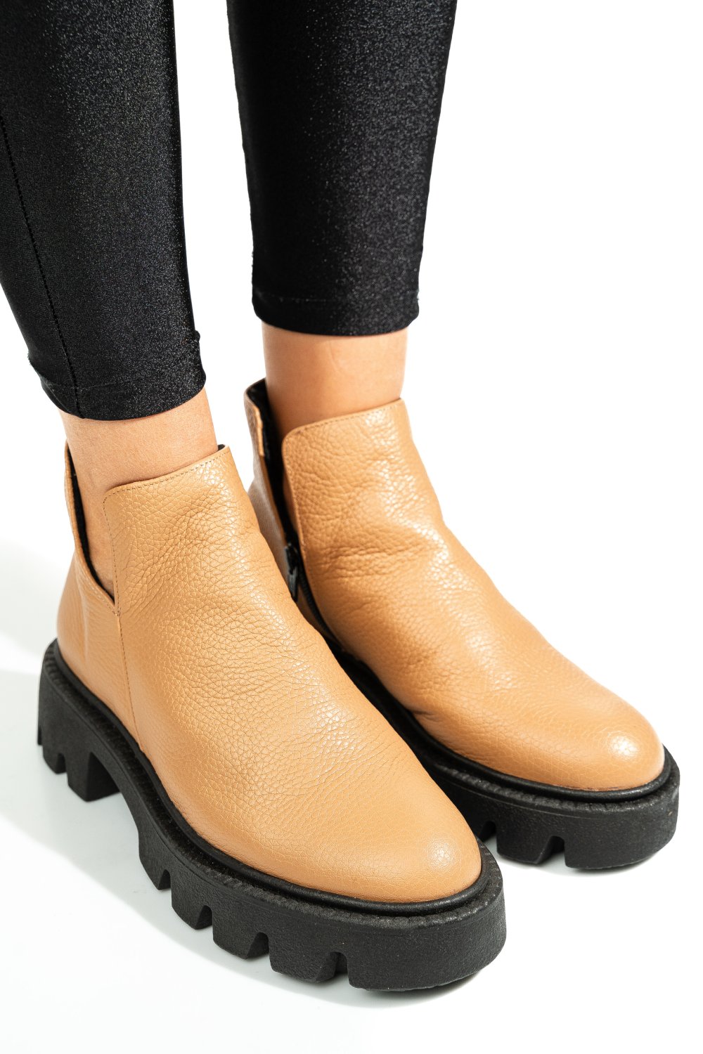 GHETE CAMEL PIELE NATURALA 0S7724