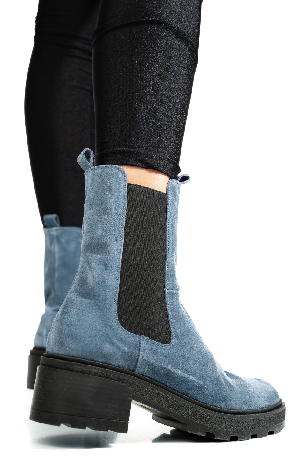 GHETE ALBASTRE PIELE NATURALA INTOARSA 2S7724