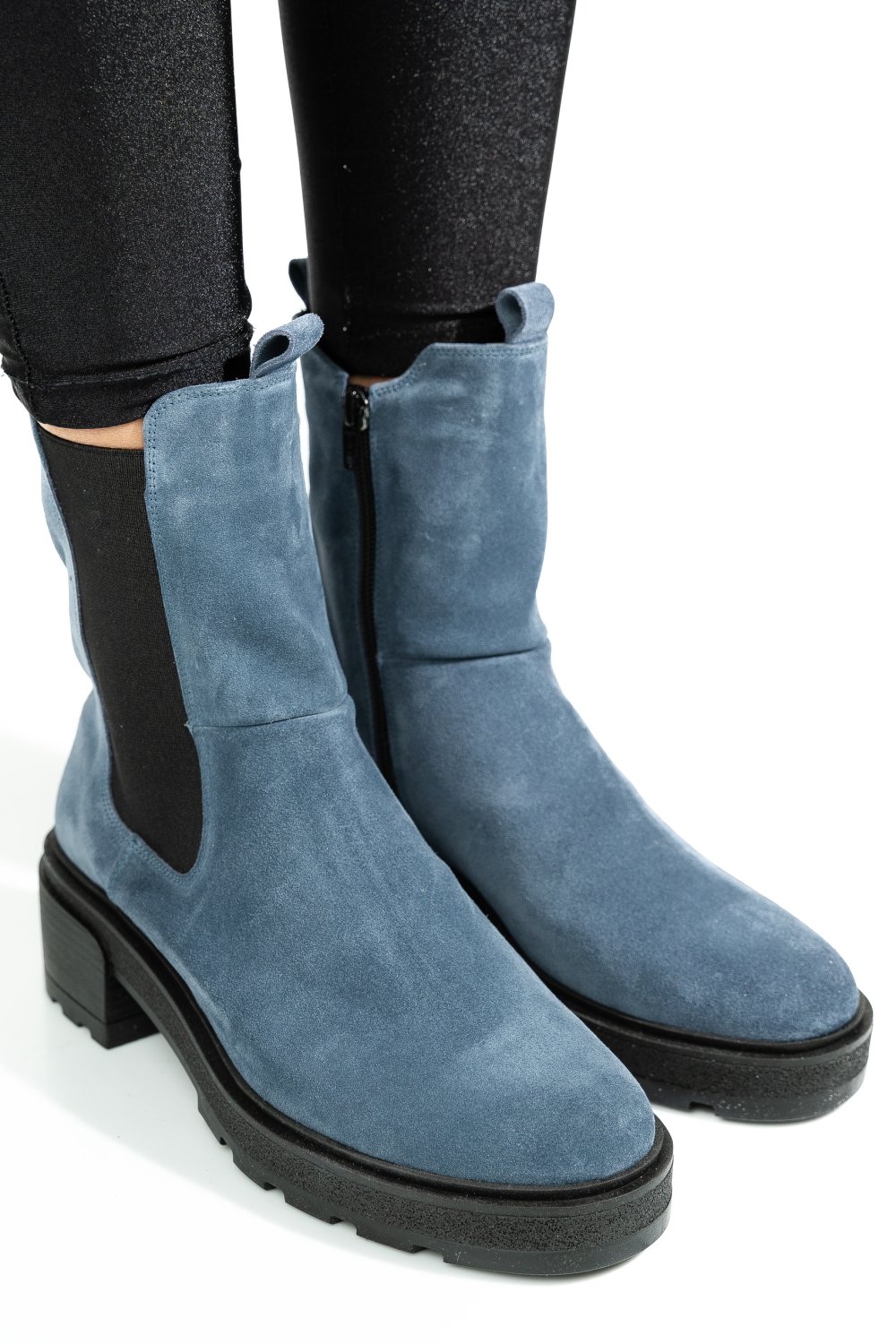 GHETE ALBASTRE PIELE NATURALA INTOARSA 2S7724