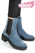 GHETE ALBASTRE PIELE NATURALA INTOARSA 2S7724