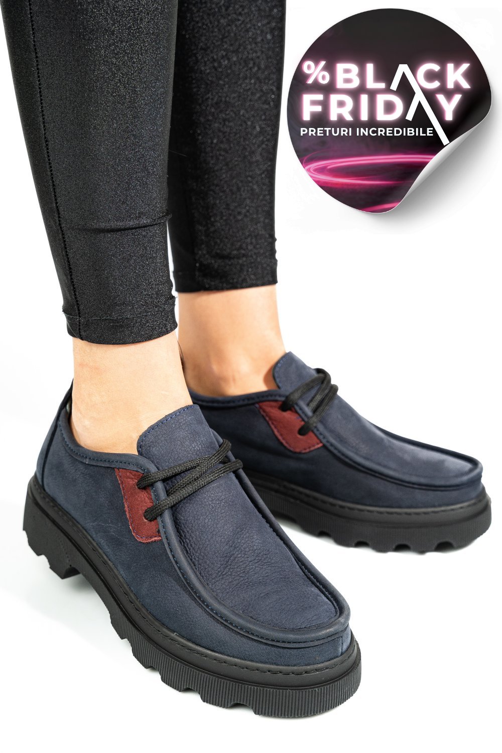 PANTOFI BLEUMARIN PIELE NATURALA NABUK APCKD-9524