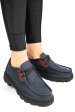 Pantofi bleumarin piele naturala nabuk apckd-9524