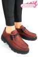 Pantofi visinii piele naturala nabuk apckd-9524