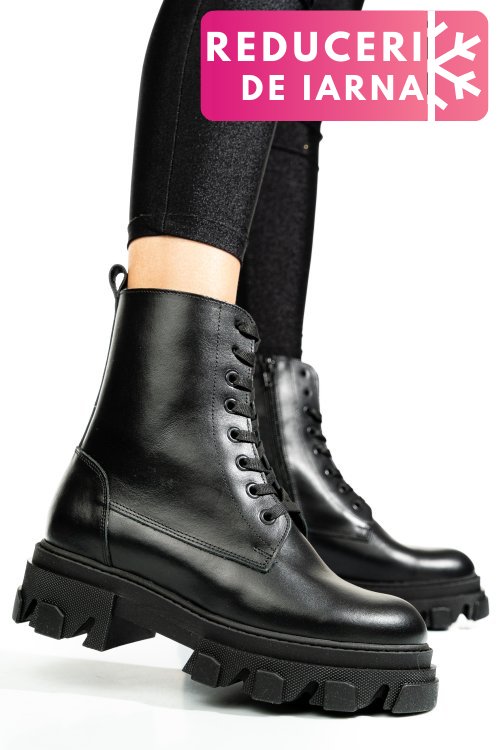 Ghete negre piele naturala 1s7724