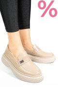 MOCASINI BEJ PIELE NATURALA 2S7751619NP