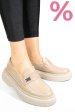 Mocasini bej piele naturala 2s7751619np