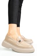 MOCASINI BEJ PIELE NATURALA 2S7751619NP