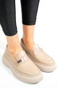 MOCASINI BEJ PIELE NATURALA 2S7751619NP