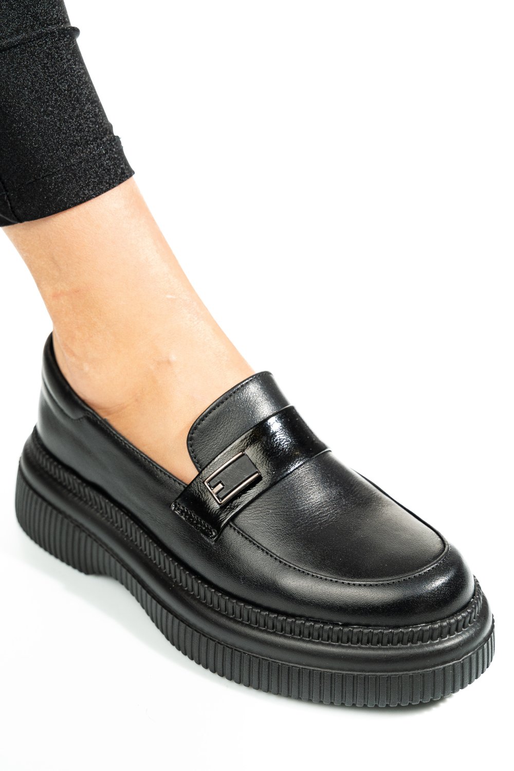 MOCASINI NEGRI PIELE NATURALA 2S7751619NP