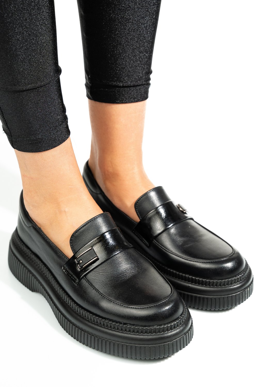 MOCASINI NEGRI PIELE NATURALA 2S7751619NP