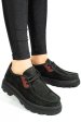 Pantofi negri piele naturala nabuk apckd-9524