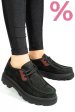 Pantofi negri piele naturala nabuk apckd-9524