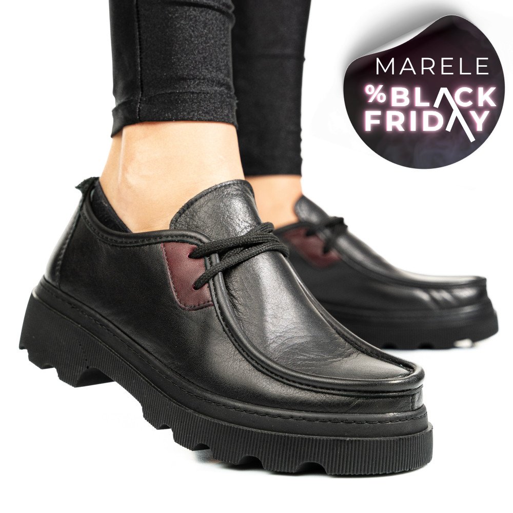 PANTOFI NEGRI PIELE NATURALA APCKD-9524