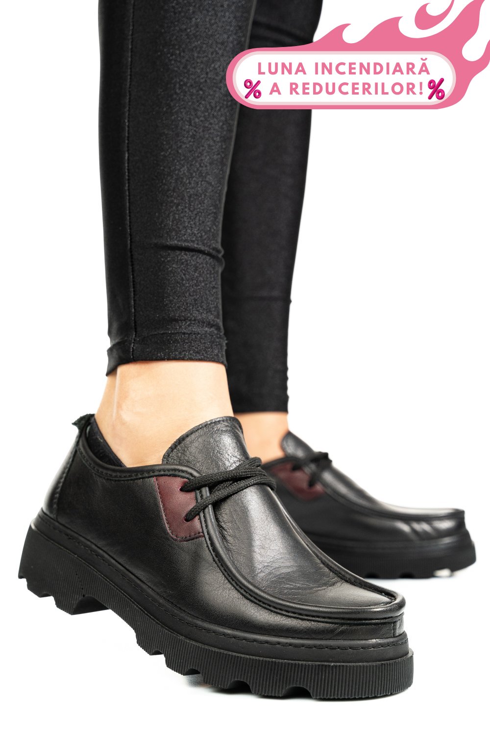 PANTOFI NEGRI PIELE NATURALA APCKD-9524