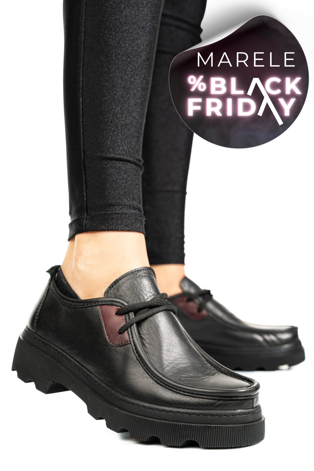 PANTOFI NEGRI PIELE NATURALA APCKD-9524