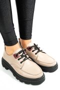 PANTOFI BEJ PIELE NATURALA APCKD7465