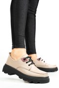 PANTOFI BEJ PIELE NATURALA APCKD7465