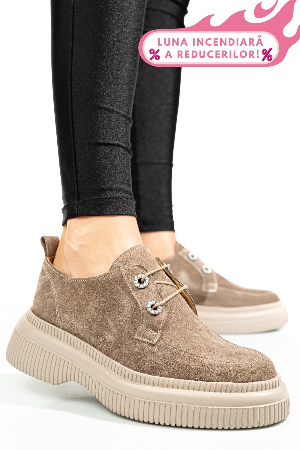 PANTOFI BEJ PIELE NATURALA INTOARSA 2S7751617SP