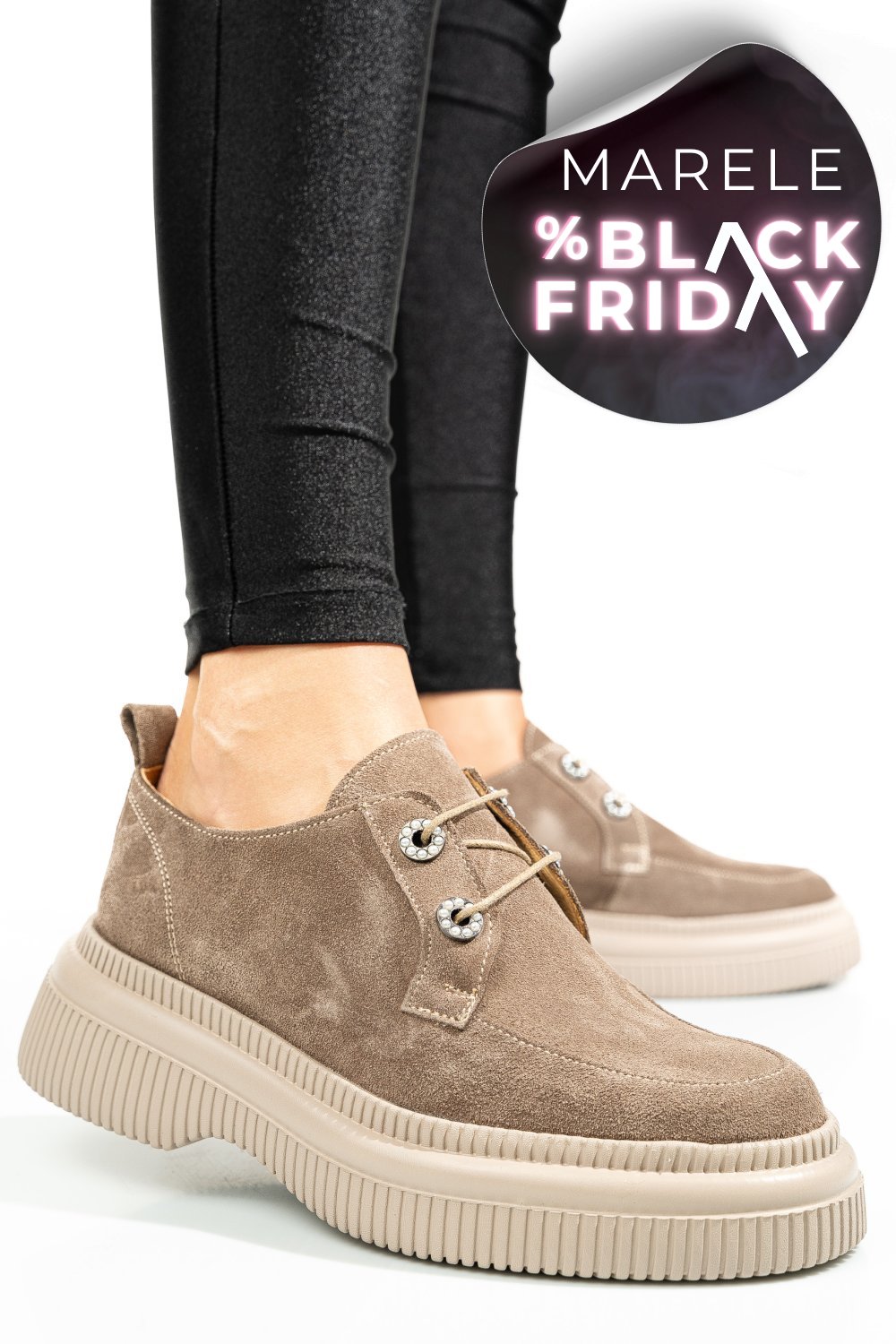 PANTOFI BEJ PIELE NATURALA INTOARSA 2S7751617SP