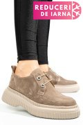 PANTOFI BEJ PIELE NATURALA INTOARSA 2S7751617SP
