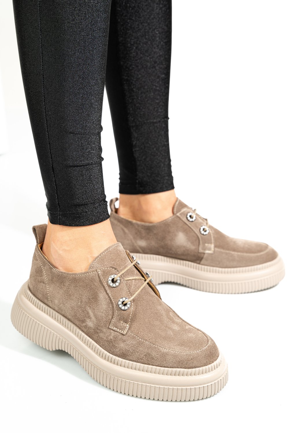 PANTOFI BEJ PIELE NATURALA INTOARSA 2S7751617SP