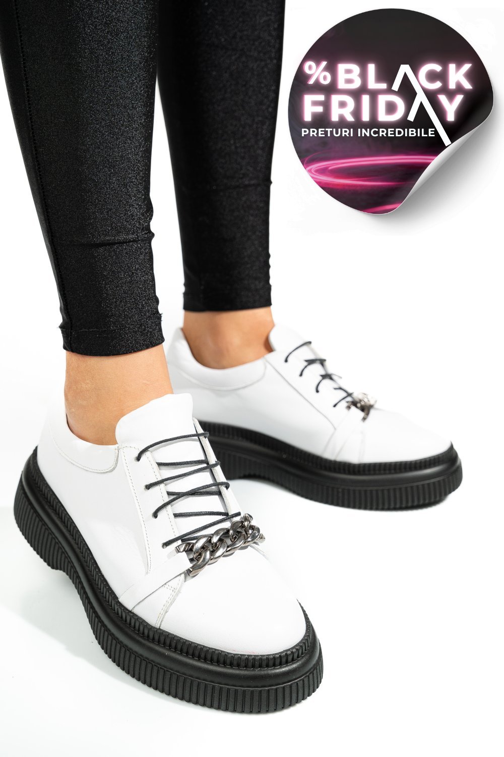 PANTOFI ALBI PIELE NATURALA  251620NP