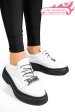 Pantofi albi piele naturala  251620np