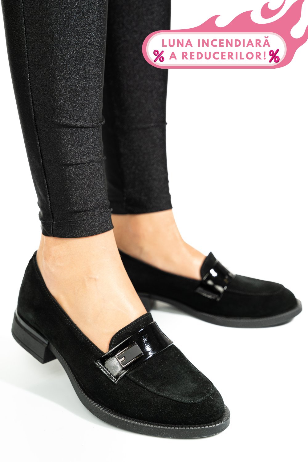 MOCASINI NEGRI PIELE NATURALA INTOARSA 2S7751626SP
