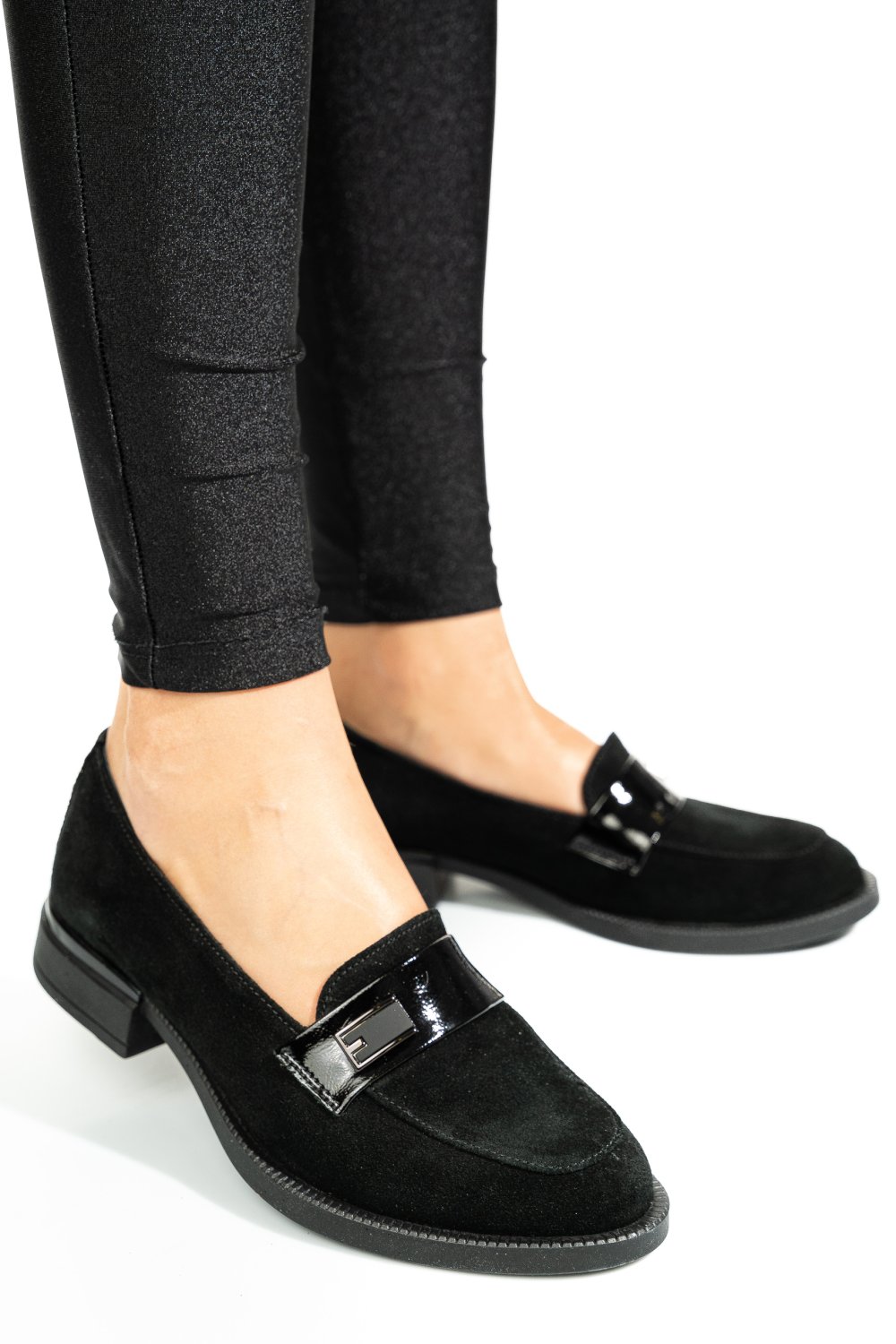 MOCASINI NEGRI PIELE NATURALA INTOARSA 2S7751626SP
