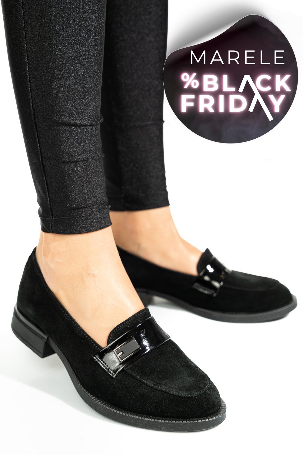 MOCASINI NEGRI PIELE NATURALA INTOARSA 2S7751626SP