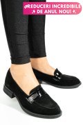 MOCASINI NEGRI PIELE NATURALA INTOARSA 2S7751626SP