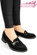Mocasini negri piele naturala intoarsa 2s7751626sp