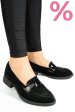 Mocasini negri piele naturala intoarsa 2s7751626sp