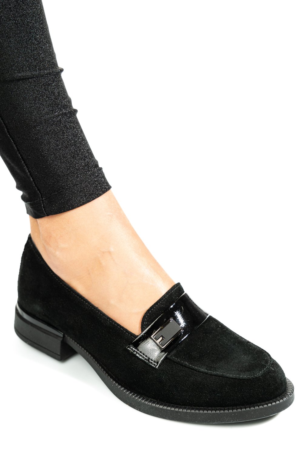 MOCASINI NEGRI PIELE NATURALA INTOARSA 2S7751626SP