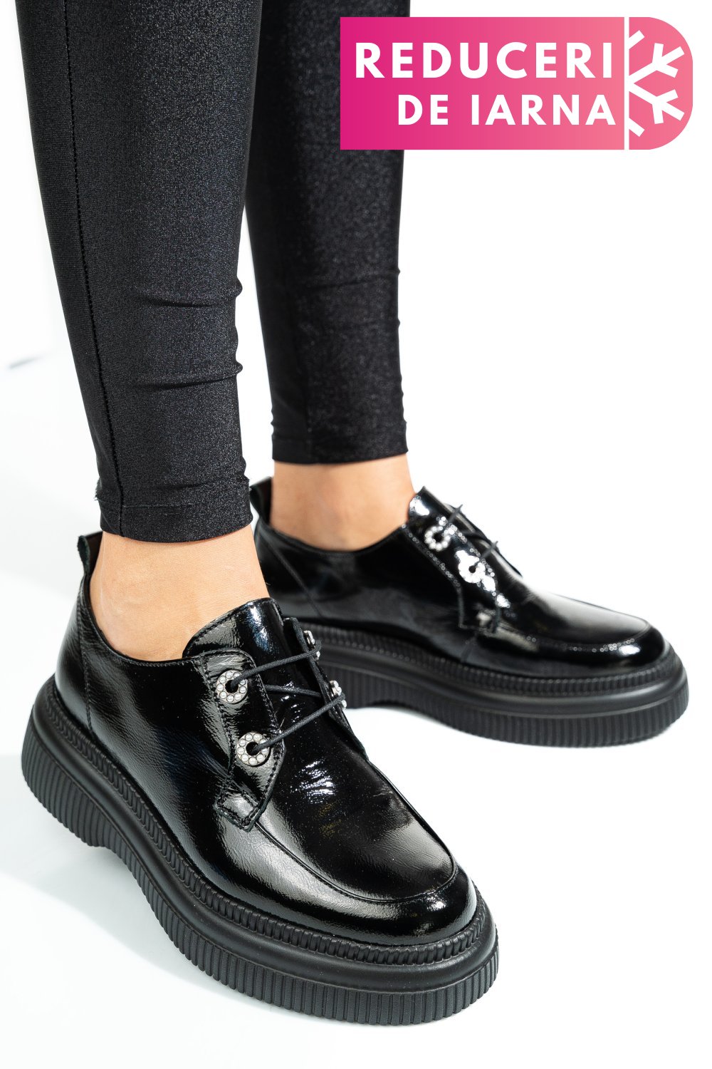 PANTOFI NEGRI PIELE NATURALA LACUITA 2S7751617NPK