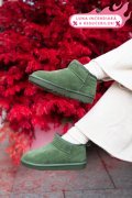 GHETE DAMA IMBLANITE PIELE NATURALA INTOARSA VERDE 1S771200