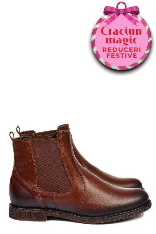 Ghete maro inchis piele naturala 2s7711