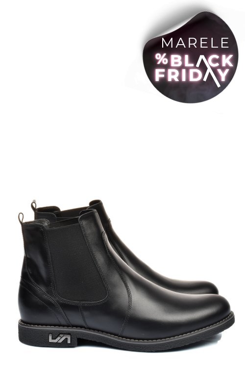 Ghete negre piele naturala 2s7711