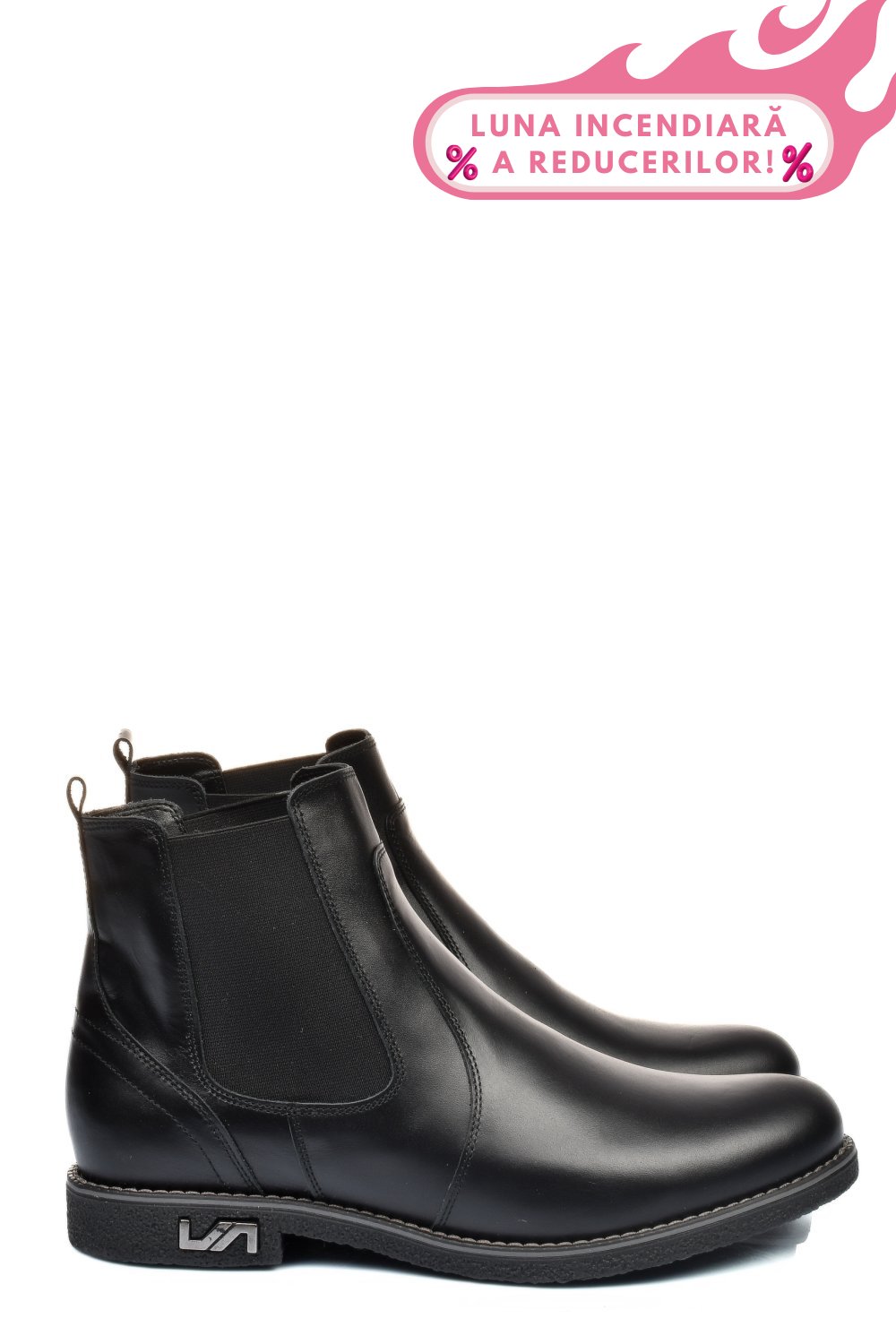 GHETE NEGRE PIELE NATURALA 2S7711