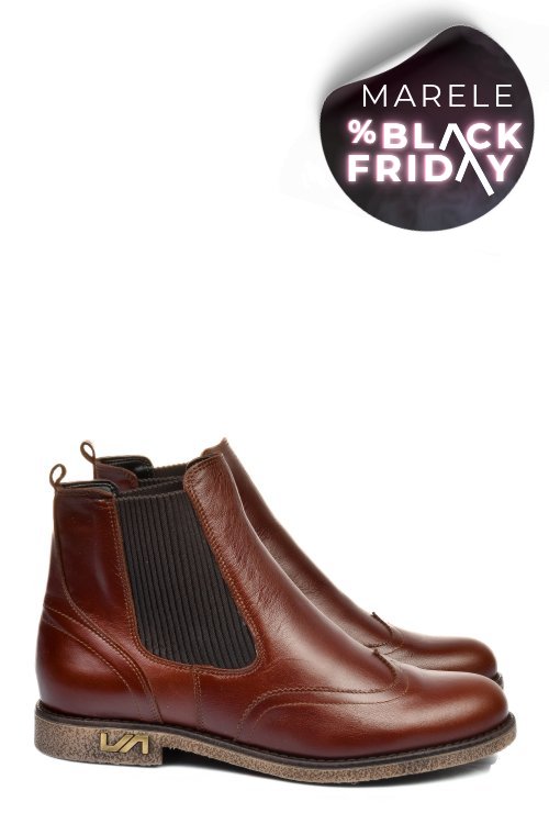 Ghete maro inchis piele naturala 2s7712