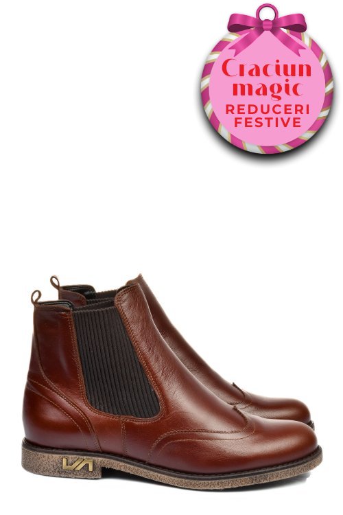 Ghete maro inchis piele naturala 2s7712