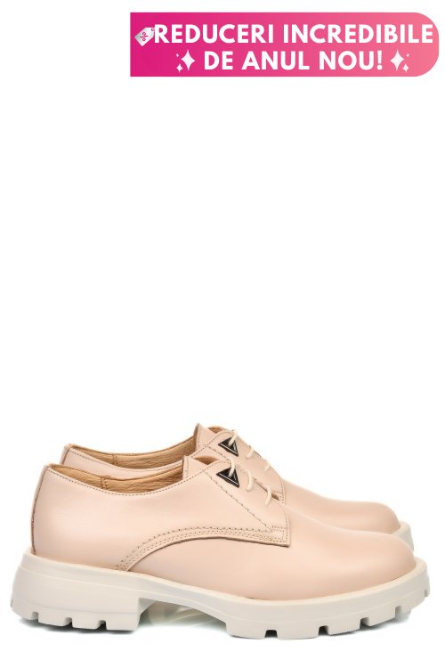 Pantofi bej piele naturala 2s7751615np