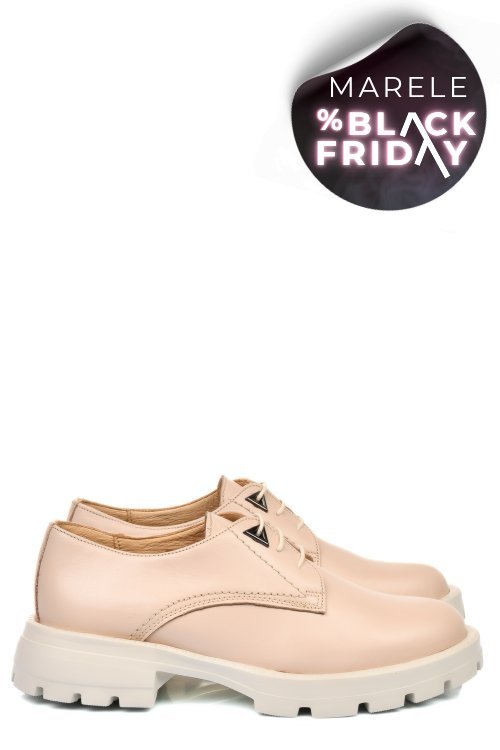 Pantofi bej piele naturala 2s7751615np