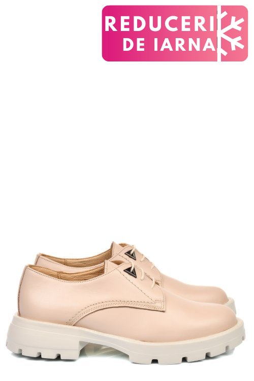 Pantofi bej piele naturala 2s7751615np